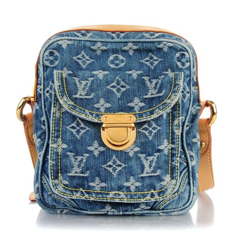 blue and white louis vuitton purse|louis vuitton blue denim bag.